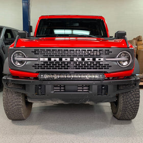 Grimm OffRoad 2021+ Ford Bronco Steel Front Bumper 30 Inch Light Bar Mount - 0