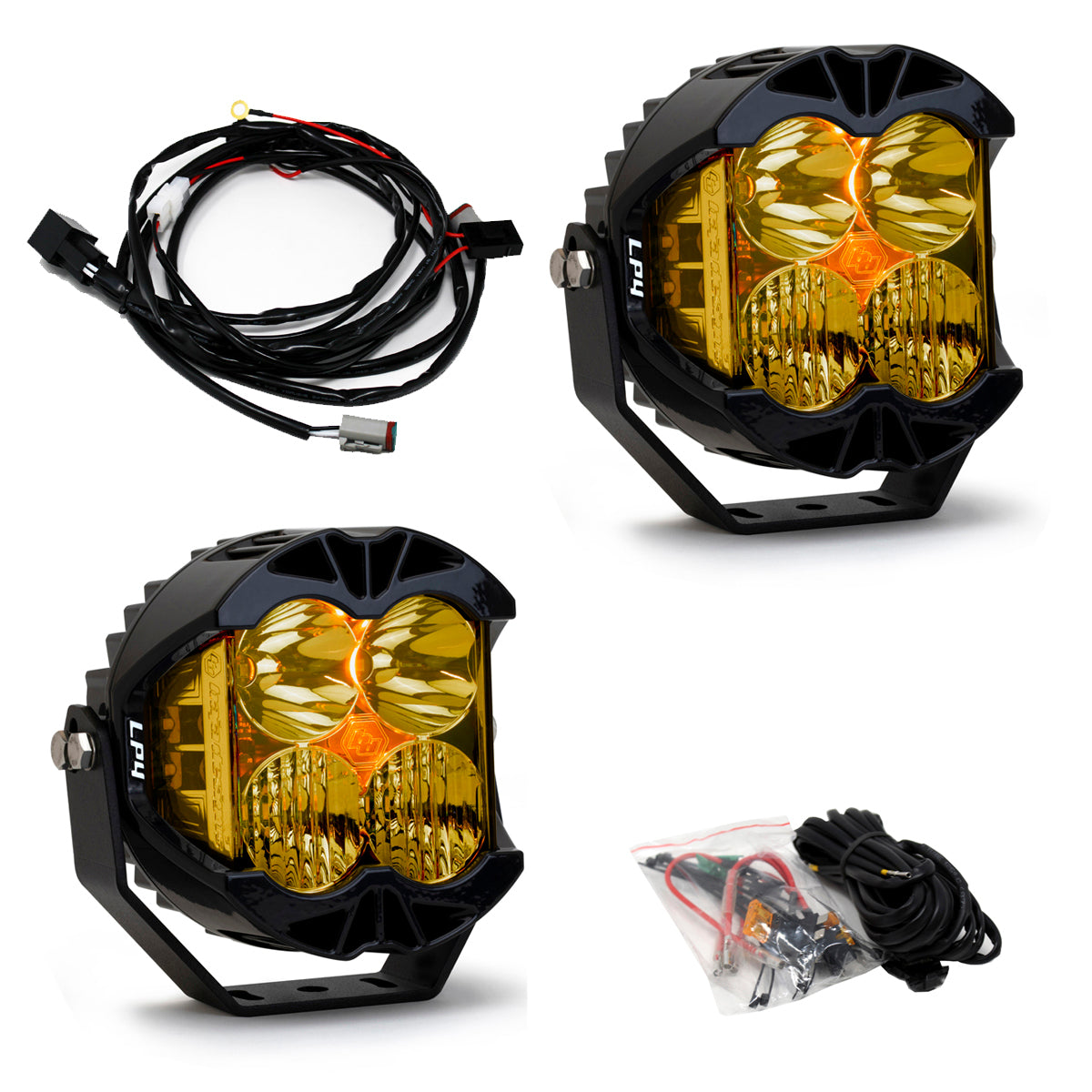 Baja Designs LP4 Pro Driving/Combo LED Light (Amber) (Pair)