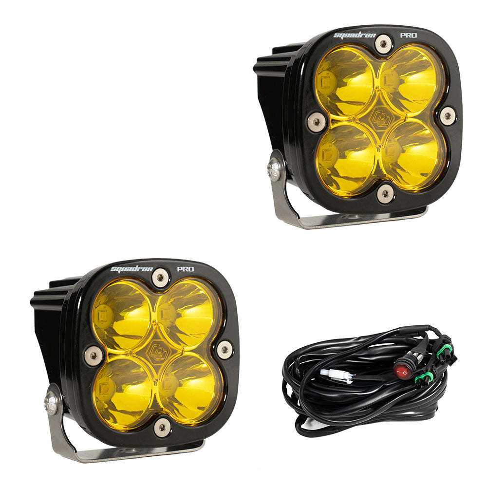 Baja Designs Squadron Pro Spot LED Light (Amber) (Pair)