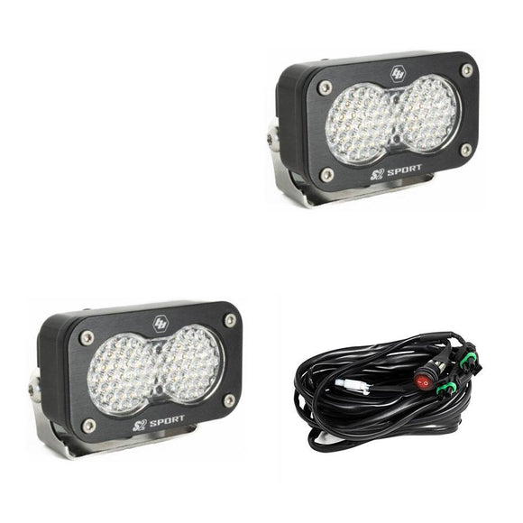 Baja Designs S2 Sport Black LED Auxiliary Light Pod (Pair)