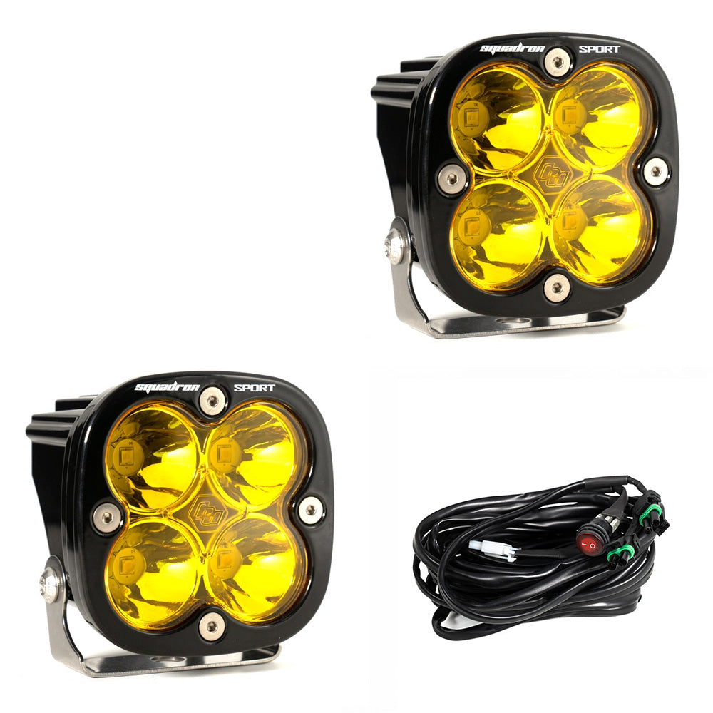 Baja Designs Squadron Sport Spot LED Light (Amber) (Pair)