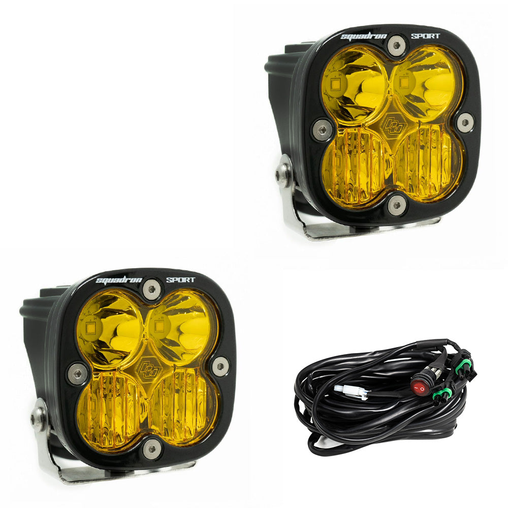 Baja Designs Squadron Sport Driving/Combo LED Light (Amber) (Pair)