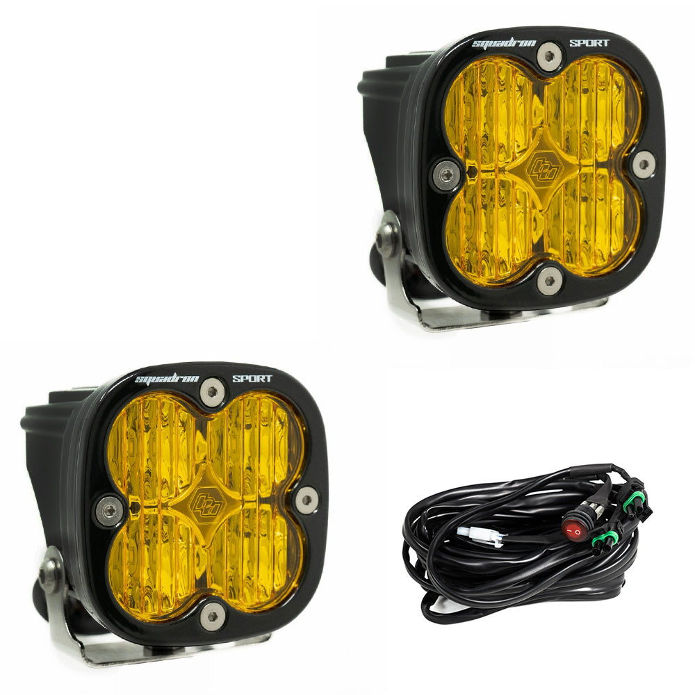 Baja Designs Squadron Sport Wide Cornering LED Light (Amber) (Pair)