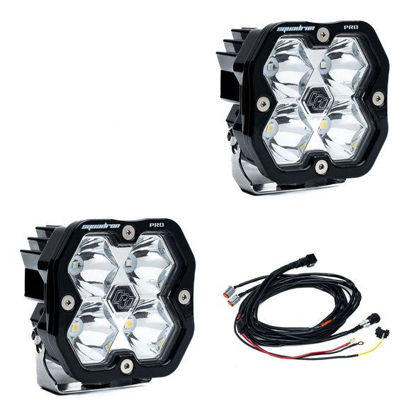 Baja Designs Squadron 2.0 Pro Black LED Auxiliary Light Pod (Pair)