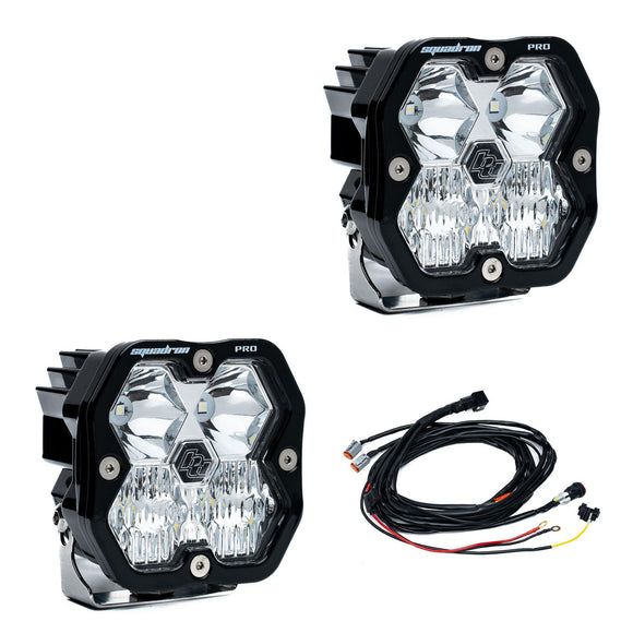 Baja Designs Squadron 2.0 Pro Black LED Auxiliary Light Pod (Pair)