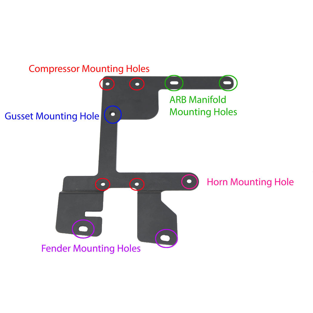 Grimm OffRoad 2007-2018 Jeep Wrangler JK/JKU ARB Twin Compressor Mounting Bracket Kit