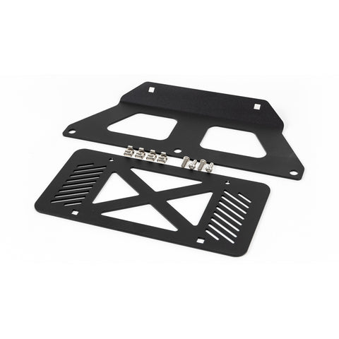Jimen Front License Plate Bracket For 2018-2025 Jeep Wrangler JL/JLU & Gladiator JT - Black, No Drill