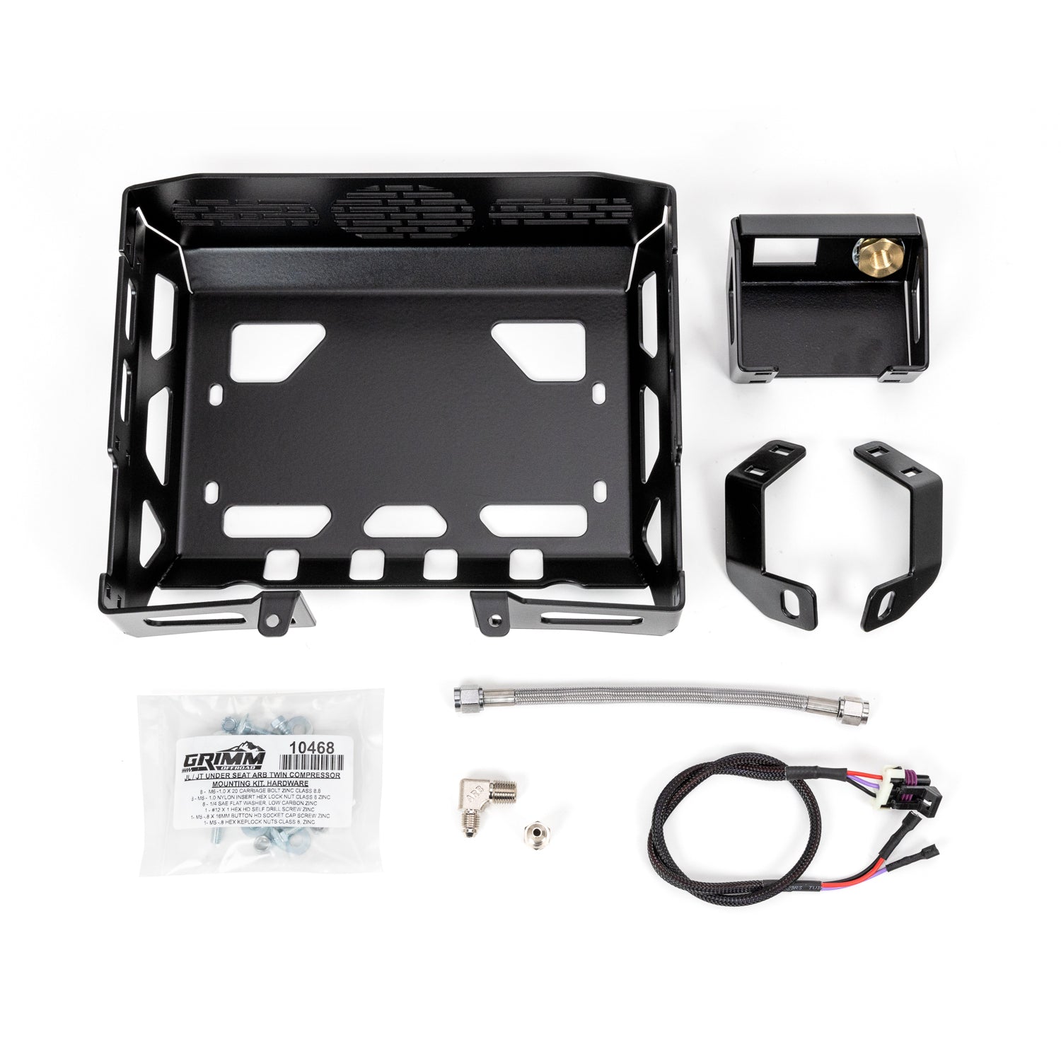 Grimm OffRoad Jeep Wrangler JL/JLU & Gladiator JT ARB Twin Compressor Under Seat Mounting Bracket Kit