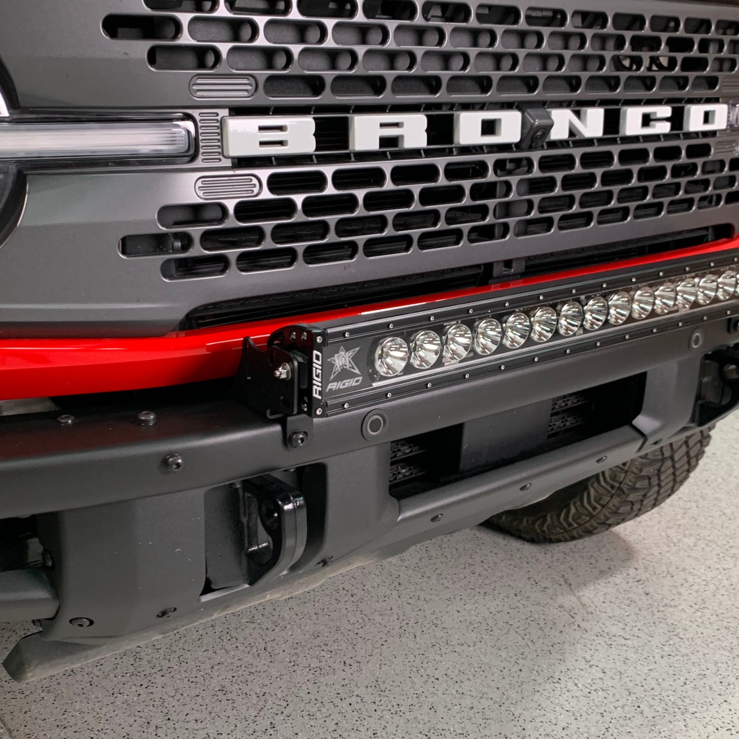 Grimm OffRoad 2021+ Ford Bronco Steel Front Bumper 30 Inch Light Bar Mount