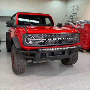 Grimm OffRoad 2021+ Ford Bronco Steel Front Bumper 40 Inch Light Bar Mount - 0