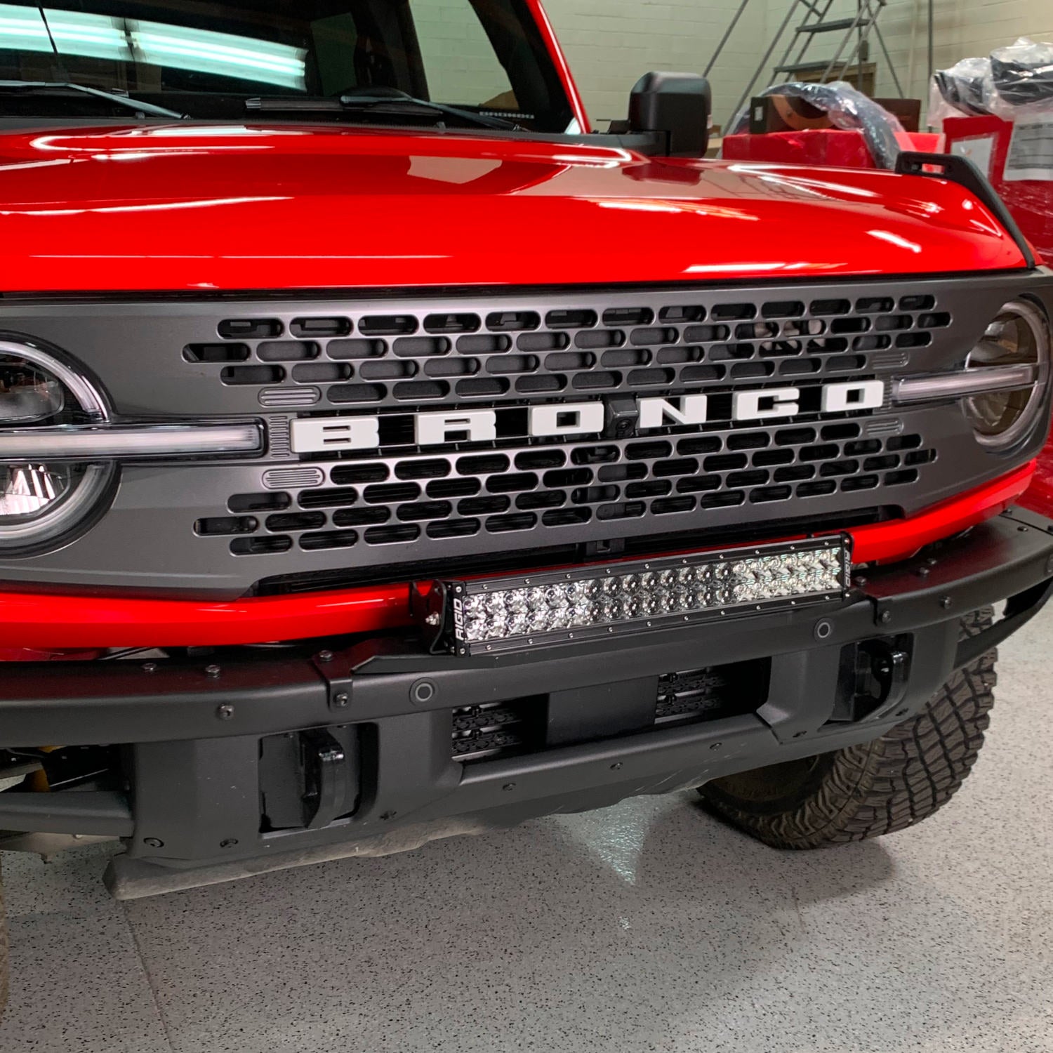 Grimm OffRoad 2021+ Ford Bronco Steel Front Bumper Light Bridge - 0