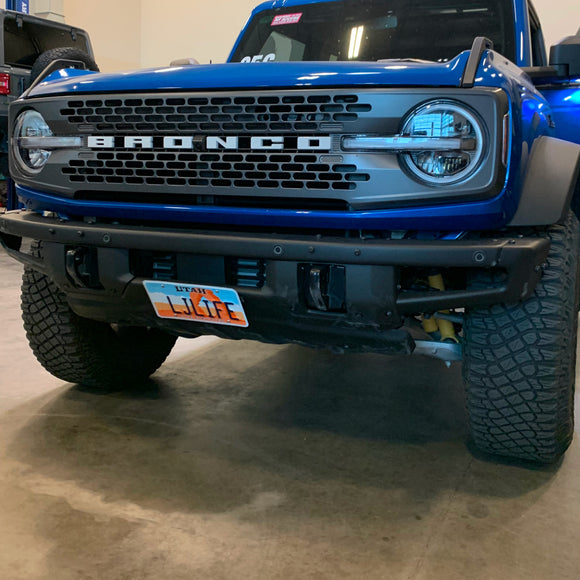 Grimm OffRoad 2021+ Ford Bronco Steel Front Bumper License Plate Mount