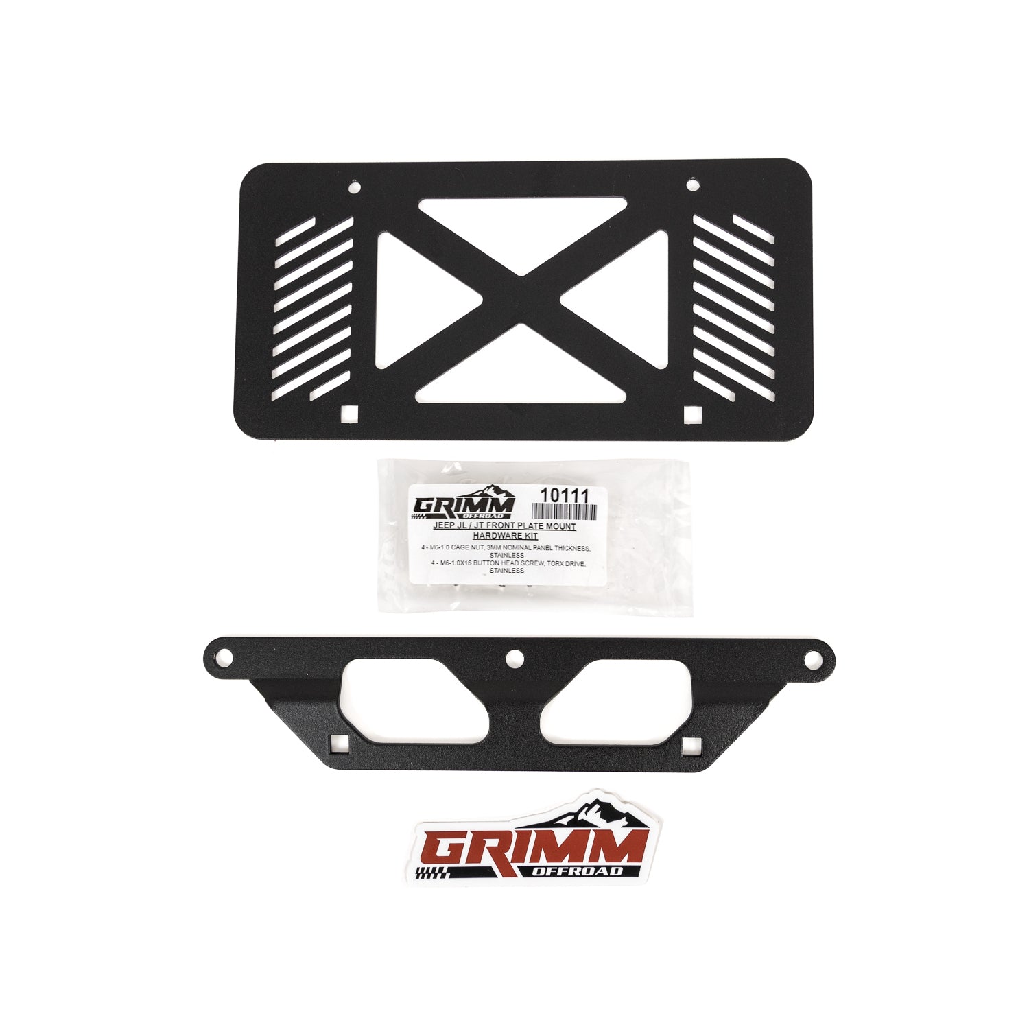 Grimm OffRoad 2021+ Ford Bronco Steel Front Bumper License Plate Mount